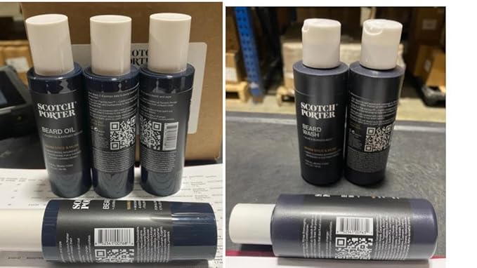 Scotch Porter Beard Kit – Cleanse, Moisturize, Soothe & Style Coarse, Dry Facial Hair for a Fuller/Healthier-Looking Beard – Includes Wash, Conditioner, Oil & Balm