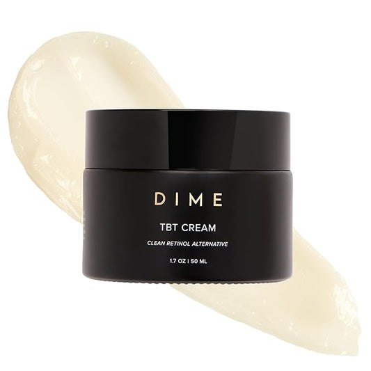 Dime Beauty TBT Cream, Anti-Aging Retinol Cream Alternative and Face Moisturizer with Bakuchiol, Lightweight Night Cream 1.7 oz / 50 ml