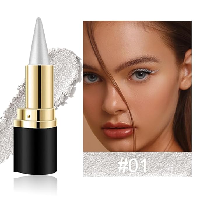 4PCS Black Brown Silver Gray Eyeliner Set - Waterproof Highly Pigmented Gel Formula for Precision Lines & Bold Looks, Easy Glide Eye Liner Black Smokey Eyeshadow Goth Halloween Makeup,lapiz de ojos