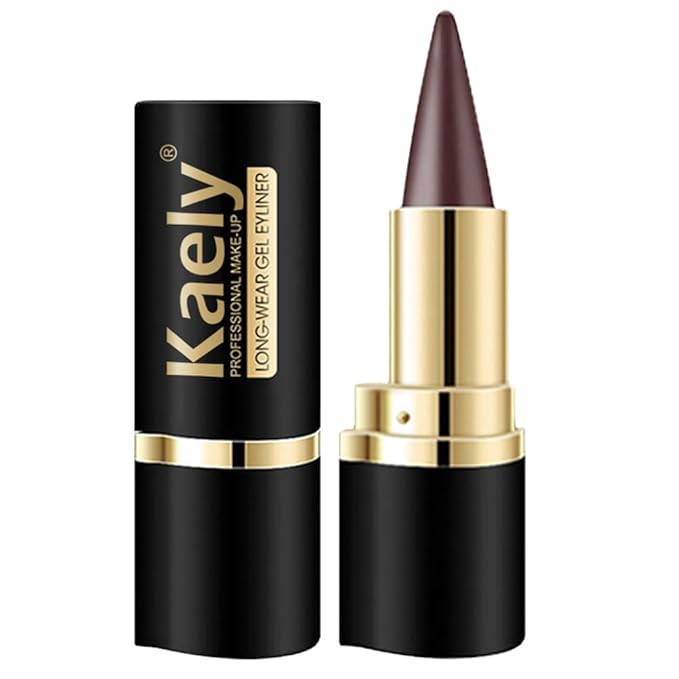 evpct 1Pcs Brown Gel Eyeliner Pencil Eye Black Face Paint Stick Makeup Set Waterproof Matte Cream Crayon Eyeliner Pencil Set Cat Eye Liners Eyeshadow Guide delineador de ojos contra el agua