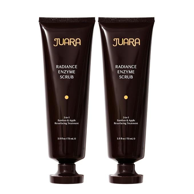 JUARA - Radiance Enzyme Scrub | Sensitive Exfoliant | Brightening Facial Cleanser | Pore Clarifier | Invigorating, 3-1 Face Wash | Cruelty Free, Paraben & Sulfate Free, Vegetarian | 2.5 oz (2 Pack)