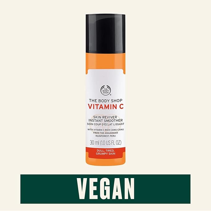The Body Shop Vitamin C Skin Boost Instant Smoother – Refreshing, Skin-Softening Serum for Youthful Skin – Vegan – 1 oz