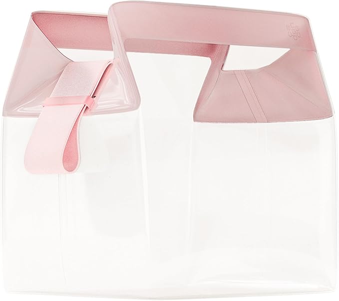 Cadence Parcel - Clear Dopp Kit with Magnetic Closure - Durable and Leak-Resistant Travel Toiletry Kit - Modular Design - Hygiene Bag for Travel Essentials - 2 Qt - Rose