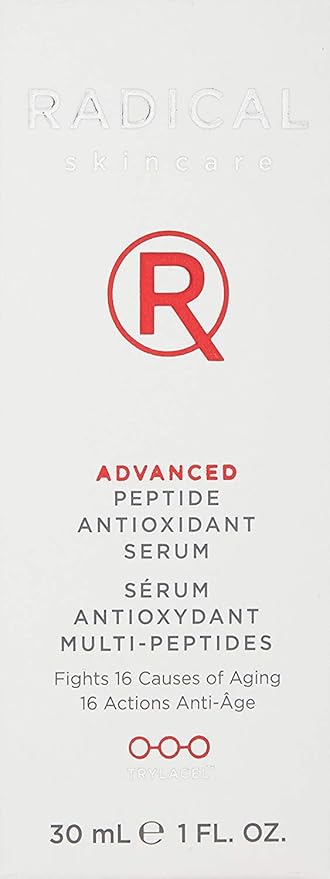 Radical Skincare Advanced Peptide Serum - Repairs and Smooths Skin to Reduce the Appearance of Wrinkles & Boosts Elasticity - For All Skin Types - Paraben Free - Assured Results (1 Fl Oz)