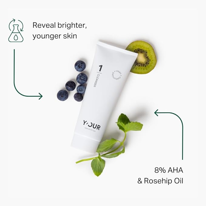 Y'OUR Anti-Aging Skincare Set – 5-Step System with Cleanser, Day Cream, Serum, Night Cream & eye Cream – Targets Wrinkles & Fine Lines – Hydrating, Firming & Non-Comedogenic Formula.