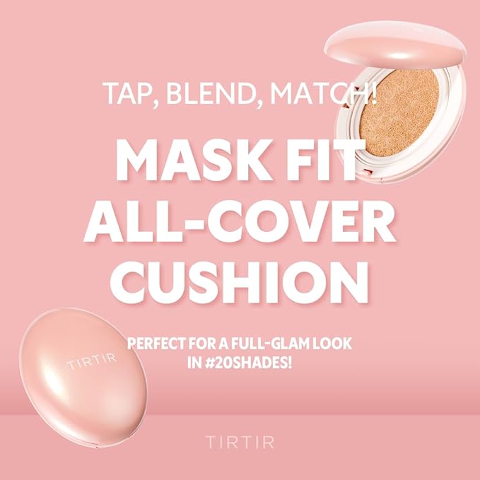 [*Mini Size*] TIRTIR All Cover Pink Cushion | Korean Cushion Foundation, (#35N Walnut, 0.15 Fl Oz)