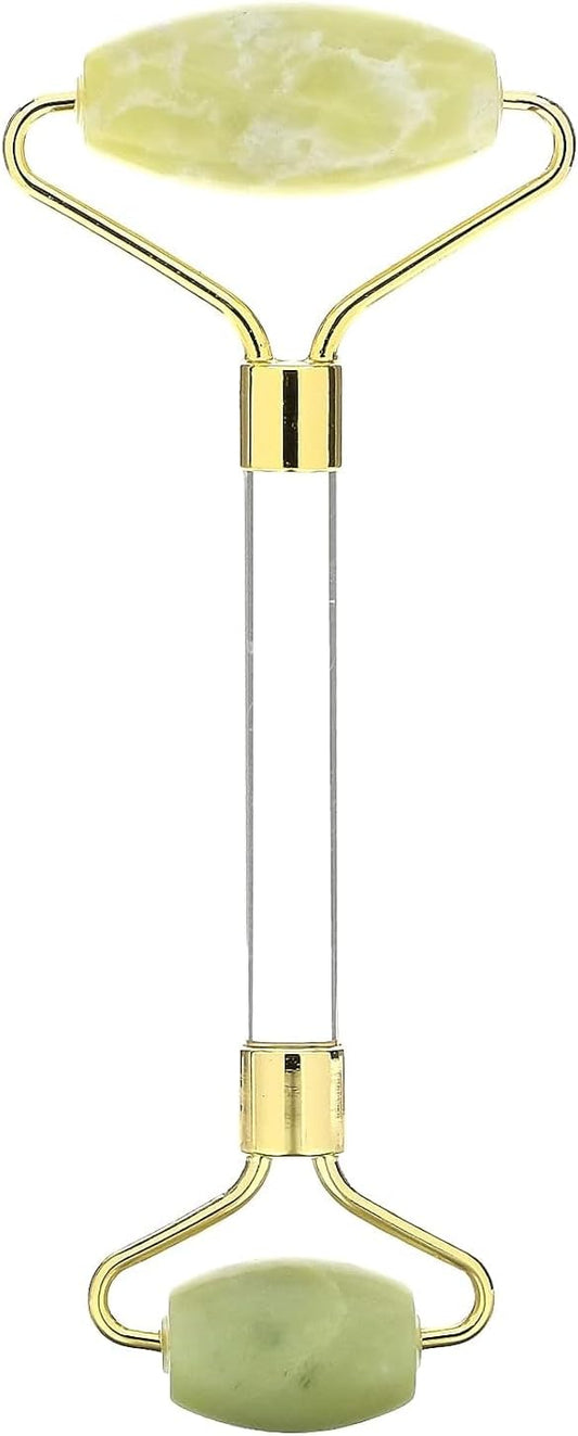 Mei Apothecary Jade Stone Face Roller - Facial Massager Tool for Radiant Skin, Authentic Xiuyan Jade Roller for Eyes