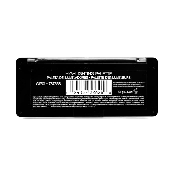 Palladio I'm Glowing Illuminating Highlighting Palette, Glow Bronzer Powder Makeup Set, High Pigmented Shimmery Colors