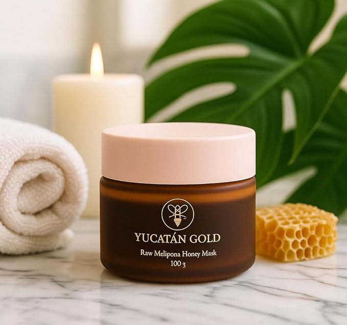 Melipona Honey Face Mask – The All-Natural Solution for Dry Skin, Fine Lines & Youthful Glow With Enzymes & Antioxidants – Soothes Skin After Sun Exposure – Gentle Moisturizer for Sensitive Skin