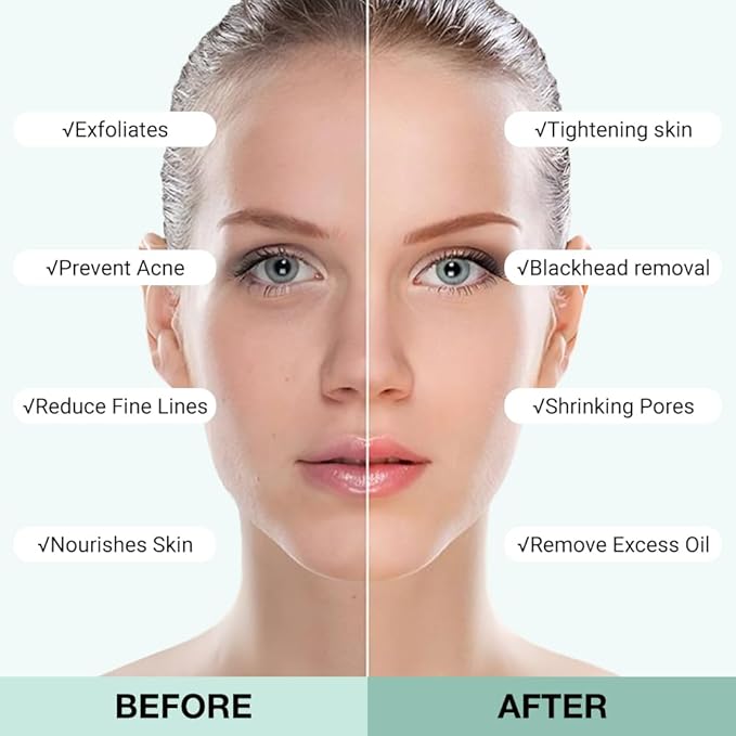 Clay Mask For Face, Blackhead Remover For Face, Deep Pore Cleansing, Moisturizing, Skincare Facial Mask for Refining Pores and Controlling Oil (Green Tea)