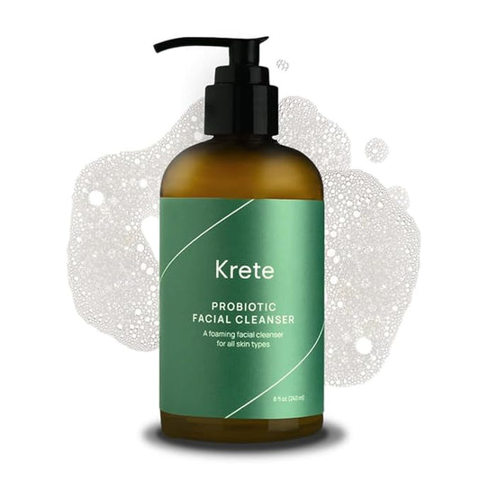 krete Probiotic Facial Cleanser 30-Second Routine for Glowing, Healthy Skin – 8 Ounces of Perfect Care for All Skin Types