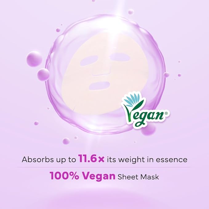 SAM'U Born Panthenol Fulling Mask – Korean Facial Sheet Mask with Plant-based collagen & Squalane For Nourishing care – Hydration & Nutrition Face Mask, Korean Glass Skin Care Face Mask (5 Sheets)