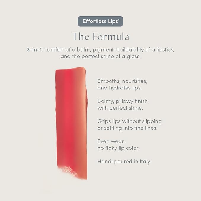 Effortless Lips 3-in-1 everyday sheer-buildable lip formula (Tulip, 0.06oz)