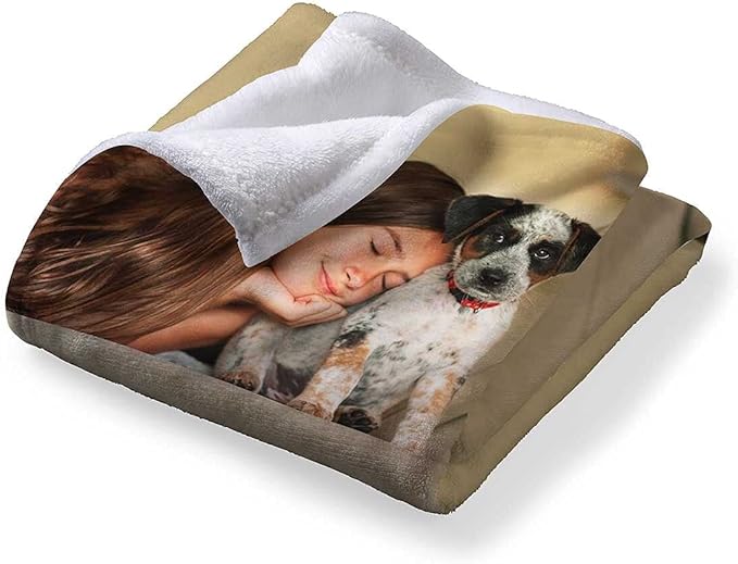 Custom Blanket with Photos, Personalized Photo Blankets Using My Own Photos, Customized Blankets with Pictures, Personalized Gifts for Women Men Baby Child