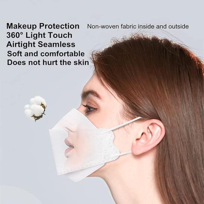 100Pcs KF94 Masks, Individually Wrapped 3D Fish Type Masks for Adult, 4 Layer Protective Face Mask