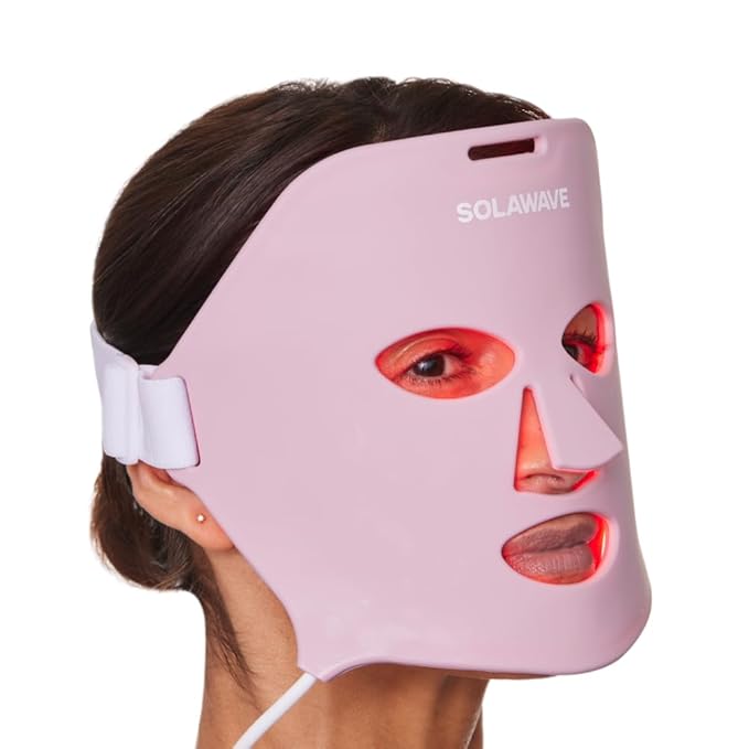 Solawave Red Light Therapy Mask for Face | Red & Near-Infrared Led Light Device | Reduces Appearance of Fine Lines & Wrinkles | Improves Firmness, Elasticity, & Texture | 10-Min Anti-Aging Treatment