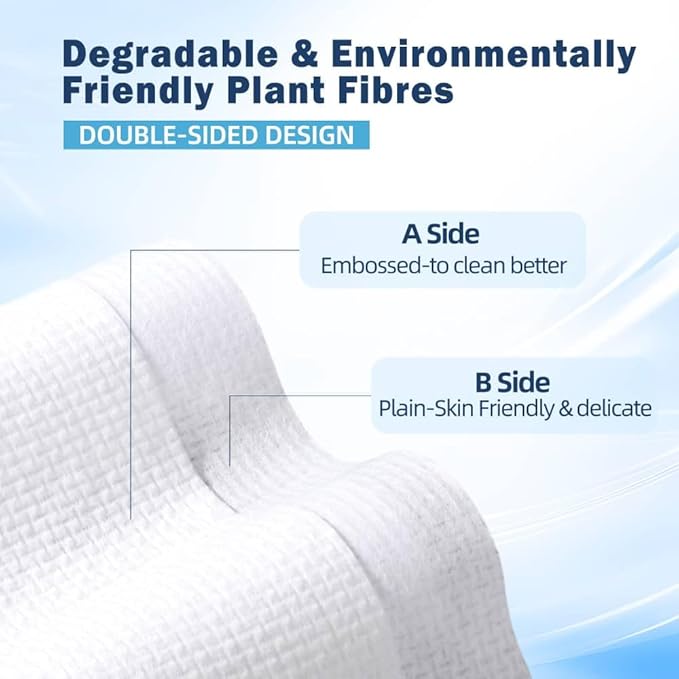 SUPER WIPE Towels - The original- Thickened, Gentle, Ultra Soft Face/Skin Towelettes-Super Absorbant, Lint-Free- Single Use - Viscose Material- 50 counts X (1)