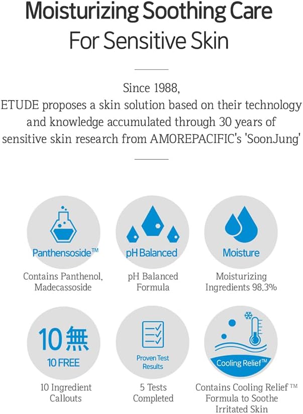 Etude Soonjung pH5.5 Relief Toner 16.9 fl.oz (500ml) 23AD | Skin Care Solution | Low PH Toner for Sensitive Skin | Non-Comedogenic, Hypoallergenic & Fragrance Free Moisturizer for Face