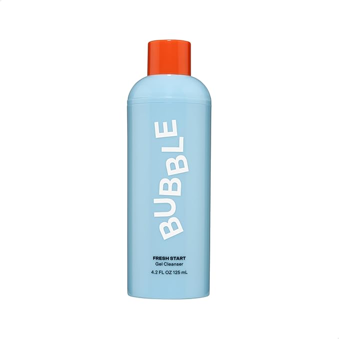 Bubble Skincare Fresh Start Gel Face Wash - Gentle PHA Exfoliating Facial Cleanser to Reduce Oil + De-Clog Pores - Daily Face Cleanser with Aloe Vera to Soothe Sensitive Skin - Vegan Skin Care (125ml)