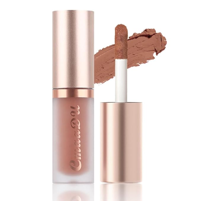 evpct 1Pcs Light Nude Brown Matte Liquid Lipstick Lip Gloss Glossy Set for Black Women 24 Hour Silky Velvet Lipstick labiales matte larga duracion mate 24 horas originales 05#