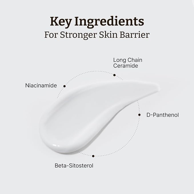 Advanced LC-Ceramide Barrier Cream - Patented Long Chain Ceramide Deep Hydration - Lightweight Korean Face Moisturizer for Strengthening Skin Barrier - 1.69 Fl Oz