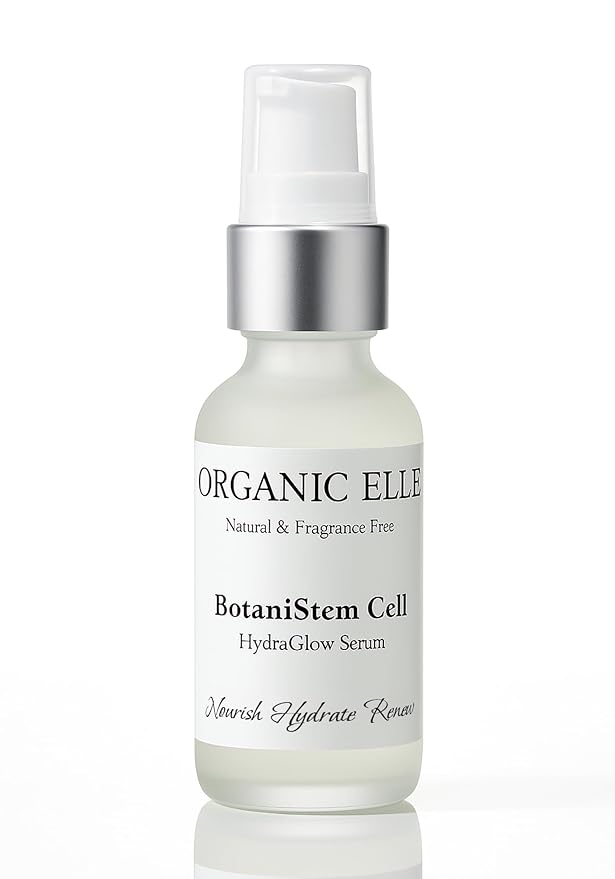 BotaniStem Cell HydraGlow Serum - Organic Natural Anti-Aging Face Serum with Plant Stem Cells, Hyaluronic Acid & Antioxidants for Hydrated, Radiant Skin