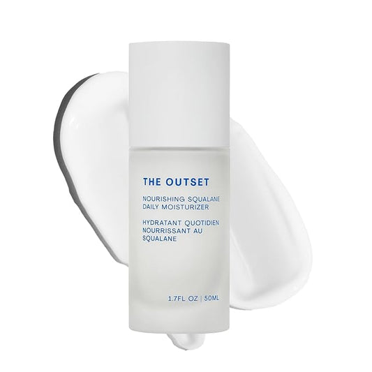 The Outset Nourishing Squalane Daily Moisturizer - Gentle Fragrance Free Non-Comedogenic Cream - Barrier Repair, Hydrating - Clean, Vegan, Gluten Free - All Skin Types, Sensitive Skin - 1.7FL OZ