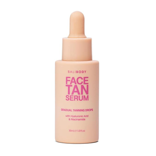 Bali Body Face Tan Serum | Gradual Face Serum for a Customizable Tan | Lightweight, includes Hyaluronic Acid & Niacinamide for All Skin Types | Vegan, Cruelty Free, Australian Made (30 ml/1.01 fl oz)