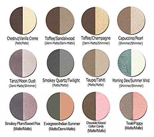 Lauren Brooke Cosmetiques Pressed Eyeshadow Duo, Natural, Organic Makeup (Smokey Plum/Sweet Pea)
