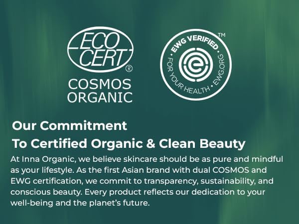 INNA Organic Rejuvenating Toner, Anti-Aging, Wrinkle Care, Fine Lines & Tightening, EWG & Cosmos Certified | Frankincense Essential Oils Infused Skin Care | Luxury Clean Beauty