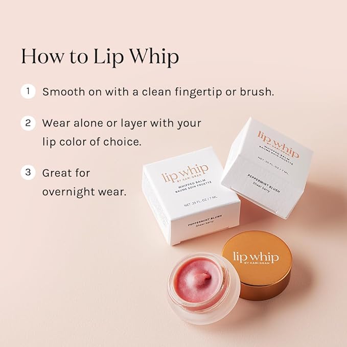 Kari Gran Lip Whip | Moisturizing Lip Balm with Organic Oils | Rich Buttery Texture, Hydrates & Protects | Non-GMO, Organic Ingredients, Made in USA | 2-Pack (Tinted Peppermint)