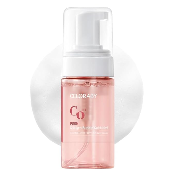 CELORABY Collagen PDRN Bubble Serum with Concentrated Marine Collagen Glass Skin Korean Ampoule Elasticity Booster Peptides Quick Mask Deep Hydration