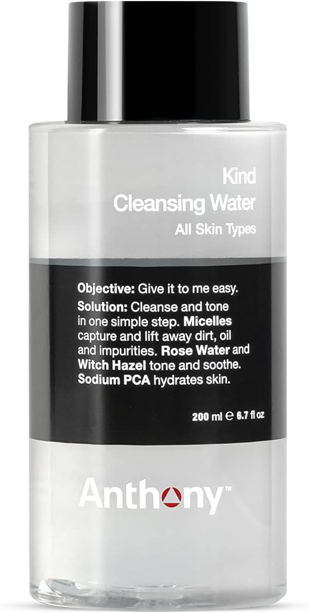 Anthony Witch Hazel Toner for Face, Kind Cleansing Water with Rose Water to Tone and Soothe, Sodium PCA to Hydrate Skin, Micelles to Remove Excess Oil and Impurities, Refreshes and Purifies, 6.7 Fl Oz