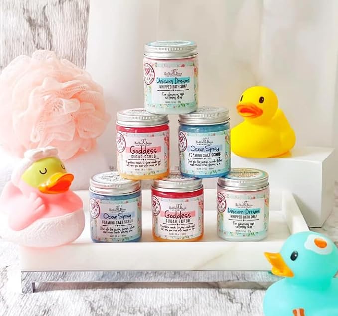 Bella & Bear Unicorn Dreams Whipped Bath Soap - Travel Size 3.2oz mango & pineapple with a hint of vanilla