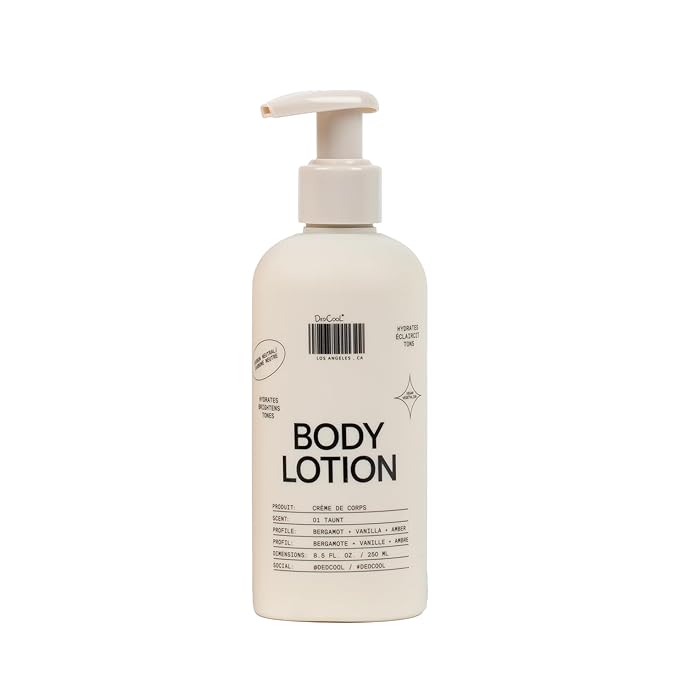 DedCool Body Lotion | Taunt | Lightweight, Deeply Hydrating Formula with Ceramides, Snow Mushroom & Meadowfoam Oil | Bergamot, Dew, Cassis, Vanilla & Amber Scent | Non-Toxic Vegan Skincare | 8.5 fl oz