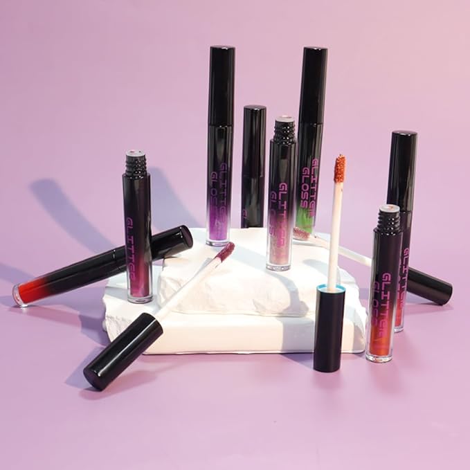 Taupe Metallic Lipstick for Women,Glitter Sparkling Liquid Lipstick,Long Lasting Waterproof Lightweight Comfortable Non-Drying Bold Dark Lip Gloss for Gothic Stage Makeup,Cruelty Free