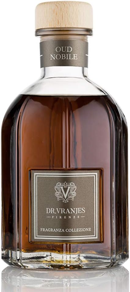 Dr. Vranjes - Oud Nobile 500 ml Diffuser + Double Pack of White Sticks (3 Pieces Bundle)- Luxury Home Fragrance, Made in Italy, Main Scent: Oriental, Olfactory Pyramid: Bergamot, Oud, Myrrh