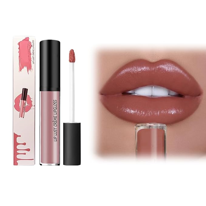 12 Colors Cream Texture Lipstick, 2026 Upgrade 12 Colors Lips Staining Lip Oil Long Lasting Lip Gloss Natural Non-Stick Non-Fading Liquid Lipstick, Hydrating Lip Tint Waterproof LipStain (#7)
