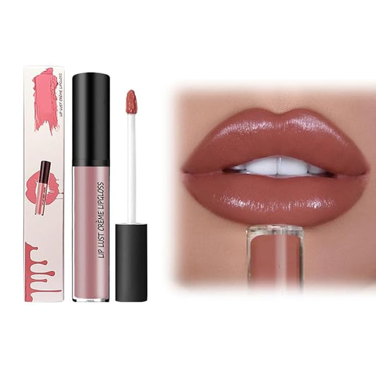 12 Colors Cream Texture Lipstick, 2026 Upgrade 12 Colors Lips Staining Lip Oil Long Lasting Lip Gloss Natural Non-Stick Non-Fading Liquid Lipstick, Hydrating Lip Tint Waterproof LipStain (#7)