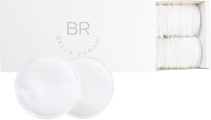 Cotton Rounds Makeup Remover Pads - Pack of 200 - Organic Pads, Lint Free, Eco-Friendly, Compostable, Unique Triple Layers & Ultra Soft - Nail Polish Remover (White, 200)