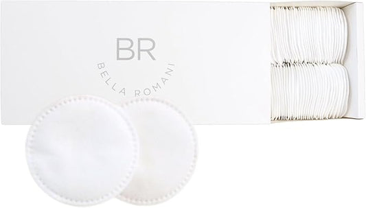 Cotton Rounds Makeup Remover Pads - Pack of 200 - Organic Pads, Lint Free, Eco-Friendly, Compostable, Unique Triple Layers & Ultra Soft - Nail Polish Remover (White, 200)