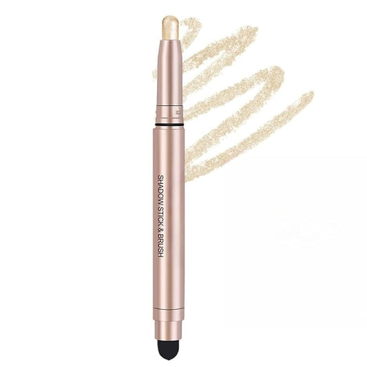 Long-Lasting Cream Eyeshadow Stick Shimmer Finish Easy Apply with Built-in Smudger Blendable shimmer gold