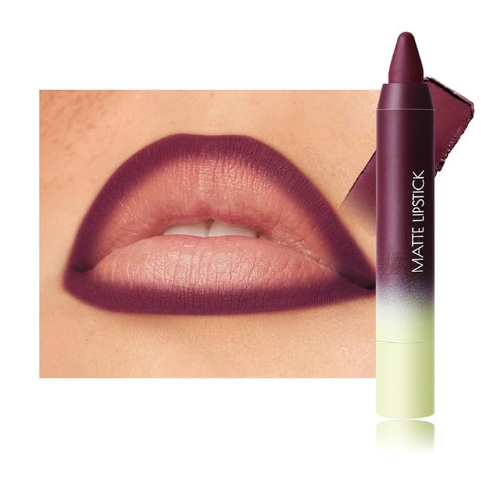 BINGBRUSH 2in1 Matte Lip Liner and Lipstick Combo, Lipstick for Women, Longwear Waterproof Lip Liner Pencil, Matte lipstick Smudge Proof lipstain, Women's Long Lasting Lip Makeup (6#Velvet Crush)