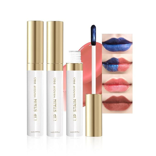 2Pcs Matte Lip Stain Wipe Off Masque - Peel Off Lip Stain Tattoo, All Day Peel Off Lip Tint,Long Lasting Lip Mask,Waterproof Transfer-proof Lip Liner Peel Off Lip Gloss,Stay Lip Makeup 01+04