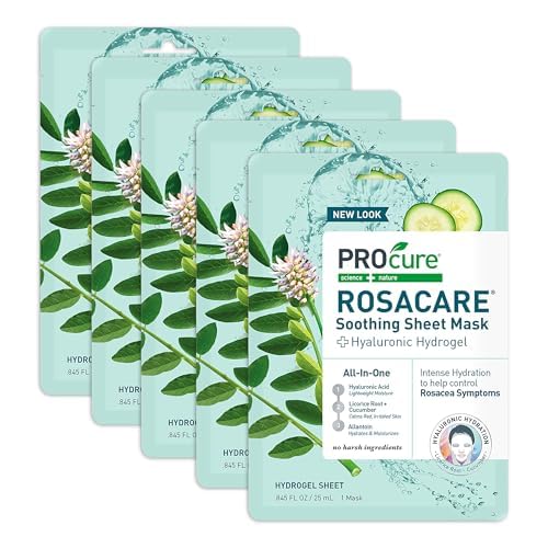 Procure Rosacare Sheet Face Mask - 5 Pack