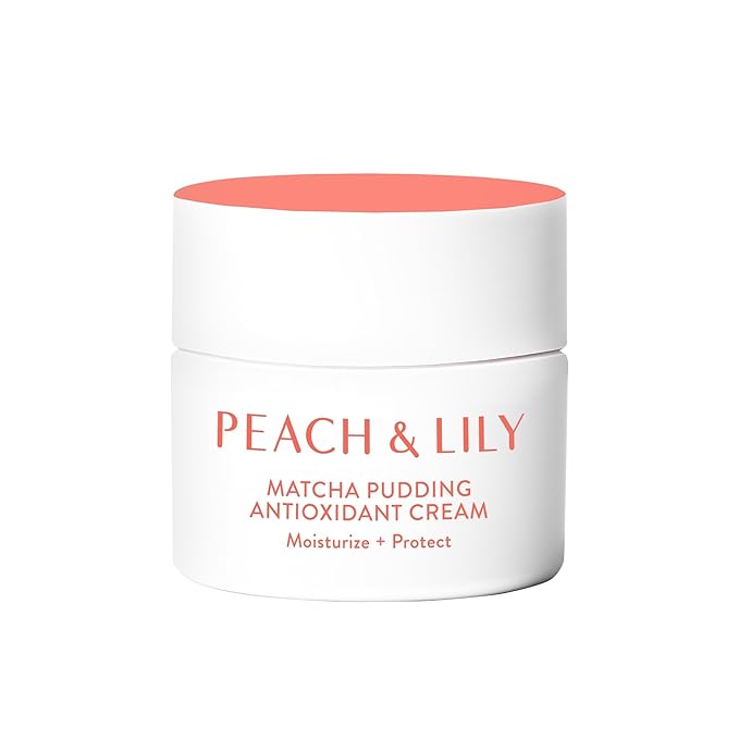 Peach & Lily - Matcha Pudding Antioxidant Cream (3.38 ounces) - Face Moisturizer Cream - Protect & Hydrate Skin - Green Tea, Vitamin B3, Niacinamide - Self Care - Vegan, Cruelty Free - Korean Skincare