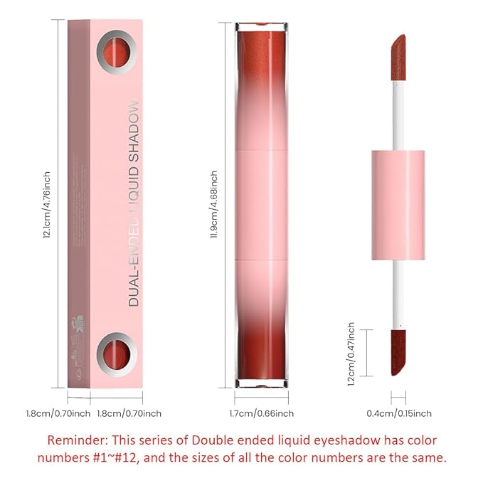 evpct Dual-Ended Shimmer to Glitter Liquid Eyeshadow, Shimmer and Glitter eyeshadow makeup in one stick, Easy Style Formula, Waterproof & Long Lasting Eye Shadow, 04#