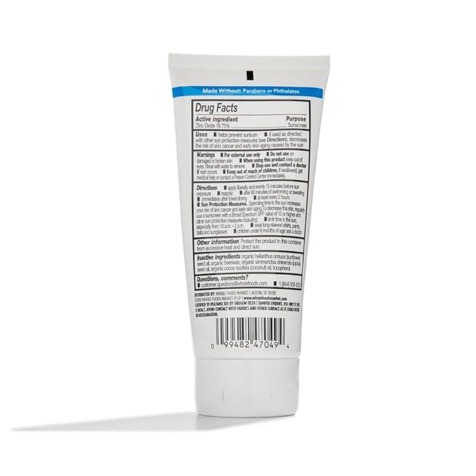 365 by Whole Foods Market, Sport Lotion Mineral Sunscreen, SPF 30, Water Resistant (80 Minutes), 6 Fl Oz