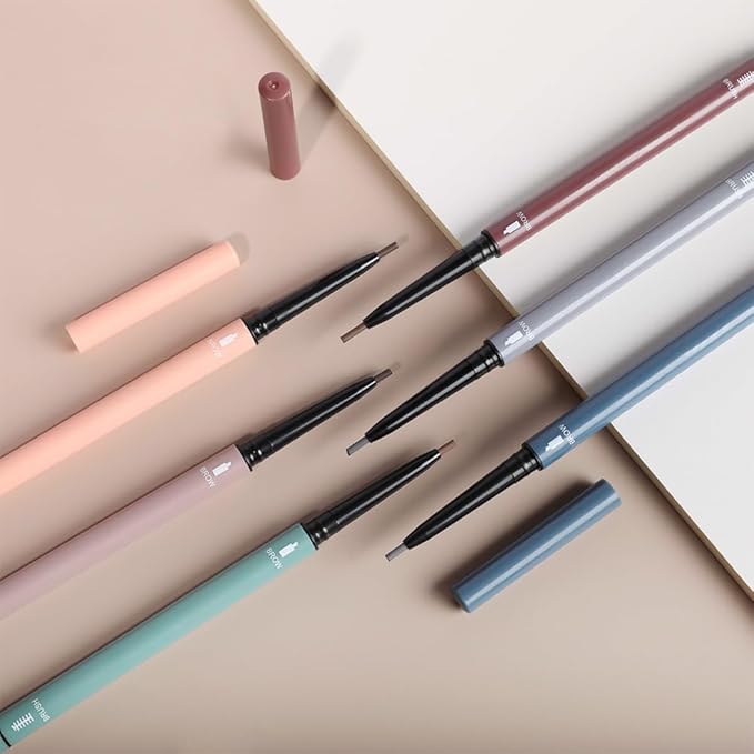 Light Brown Eyebrow Pencils for Women,with Spoolie Brush,Eyebrow Pencil Soft Textured,Waterproof Sweat-proof for Fills in Sparse Areas and Gaps Create a Natural Eye Brow,Vegan & Cruelty-Free