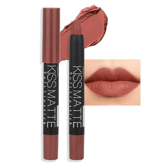 BINGBRUSH Smooth Longwear Lipstick Pack Set, Matte Color Stick Ultimate Lip Crayon for Makeup Collection - Waterproof Velvet Lipgloss Lip Stain (06#)